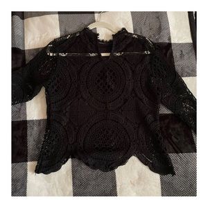 Black lace top